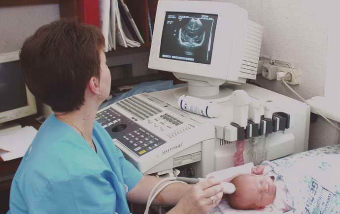 What does ultrasound reveal?
