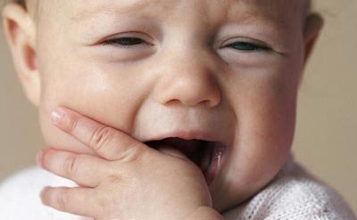 Cough during teething in infants