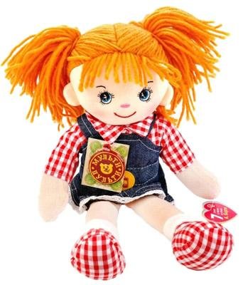 Мульти-Пульти Мягкая кукла рыжая в джинсовом сарафане