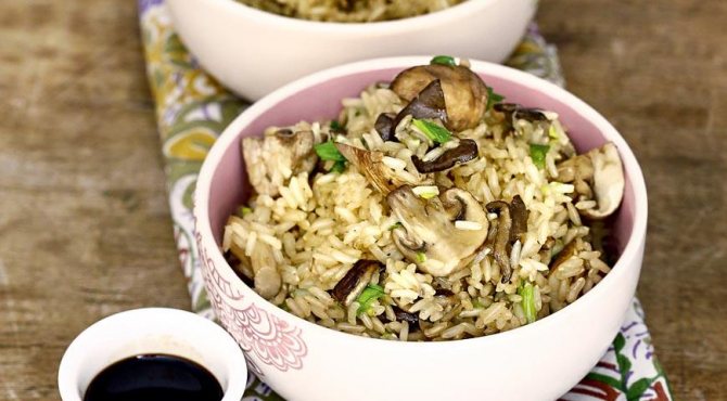 Rice with mushrooms