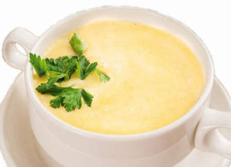 soup for children with melted cheese