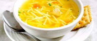 Vermicelli soup for children
