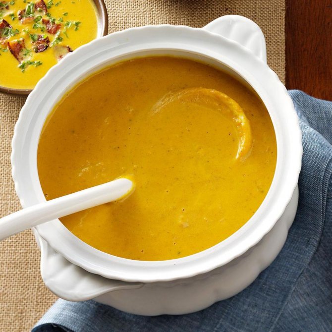 pumpkin soup puree recipe for children